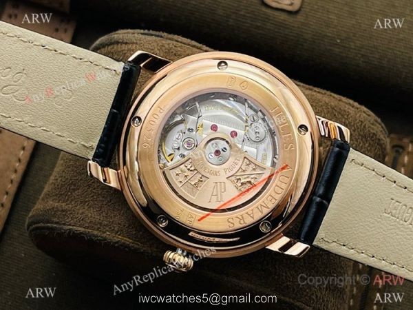 New 2021! Swiss Grade 1 Copy Audemars Piguet Jules Audemars Diamond Watch Rose Gold 41mm