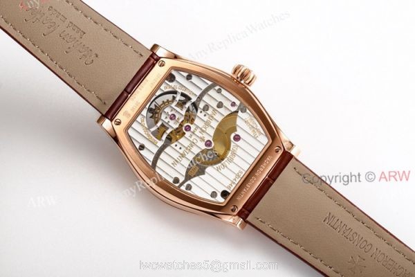 New Vacheron Constantin Malte Real Tourbillon Black Face Rose Gold High End Replica Watches For Men
