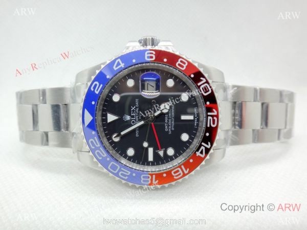 Higgest Quality Rolex GMT Master II Pepsi Replica Watch with ETA 2836 Movement