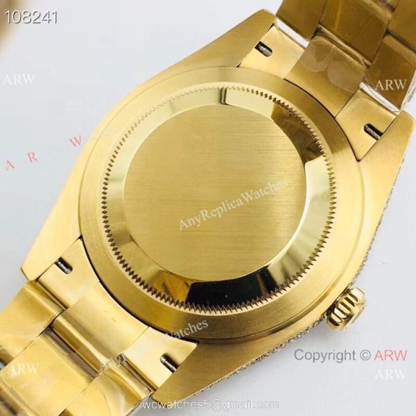 Swiss 2824 904L Rolex Datejust Iced Out Watch Fake Rolex with Diamond Bezel