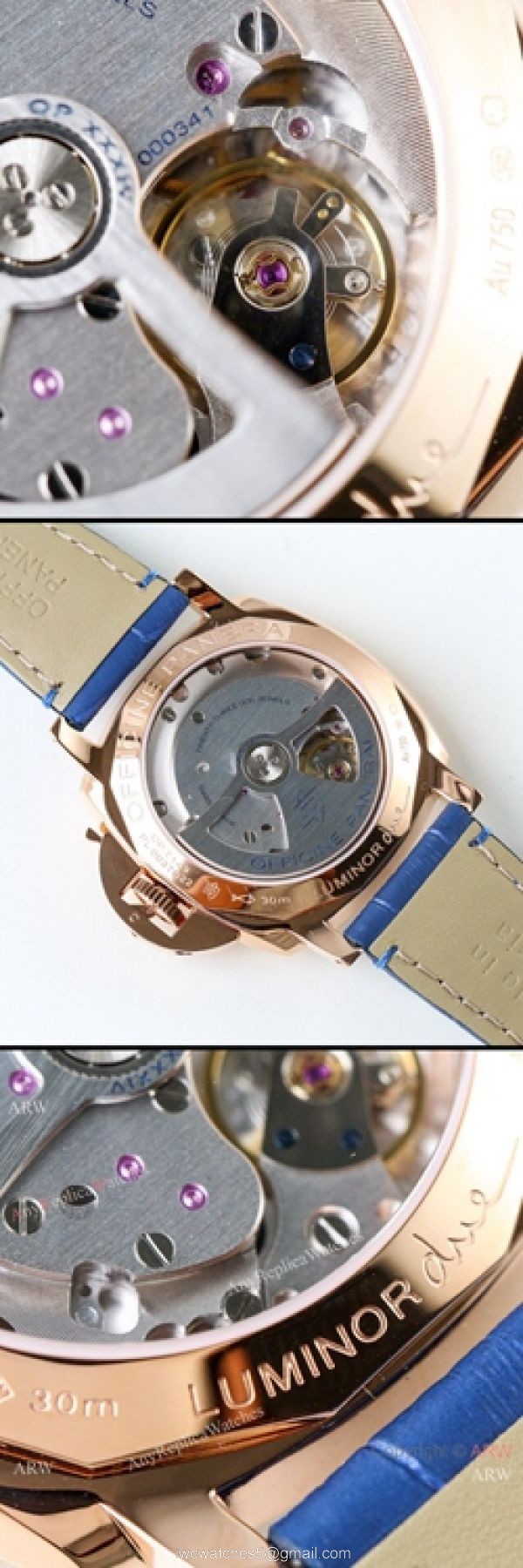 (VS) Swiss Panerai Luminor PAM756 Rose Gold White Face Watch