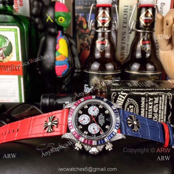 Rolex Rianbow Daytona SS Black Face Watch New Style