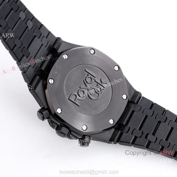 Solid Black Audemars Piguet Ice Royal Oak Replica Watch 15400