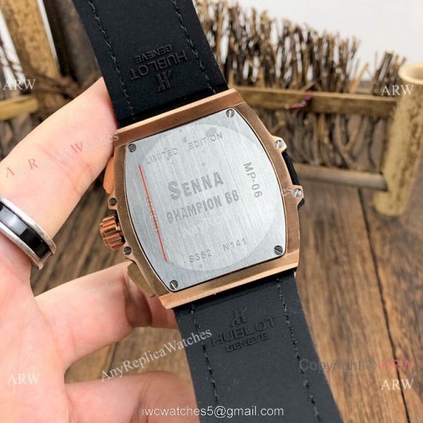 Hublot MP-06 Senna Replica Waches Rose Gold Diamond Case