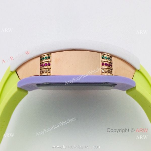 VS Factory Swiss Richard Mille RM07-03 BonBon Watch Ceramic Green Rubber Strap