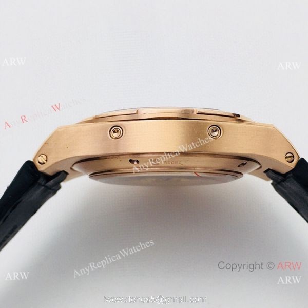 GB Factory Vacheron Constantin Overseas Perpetual Calendar Watch Blue Dial Leather Strap