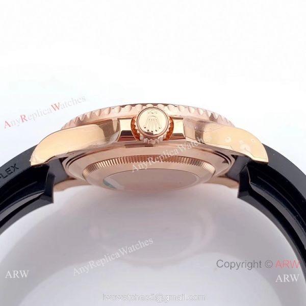 Rolex Yachtmaster 116695SATS Rose Gold Rainbow Bezel Watch Noob Factory/316L/Swiss ETA2836