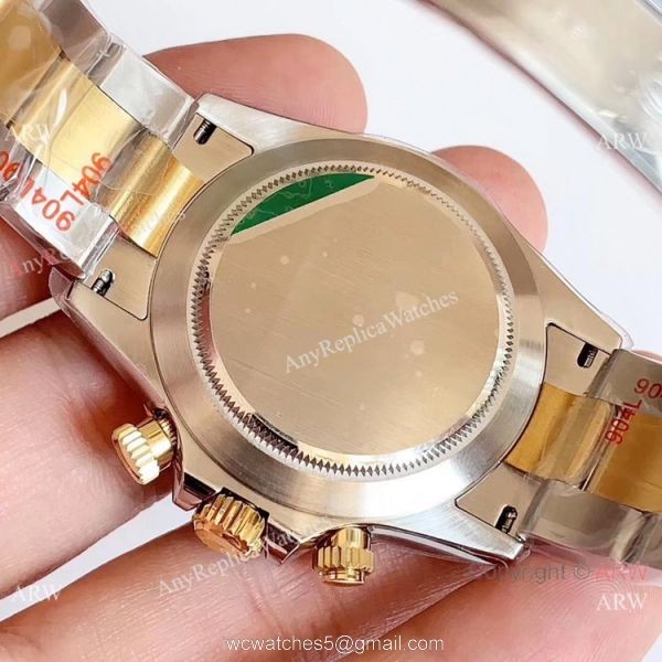 1:1 Best Clone Rolex Daytona Two Tone White Dial Watch Noob Factory 904L 4130 Movement