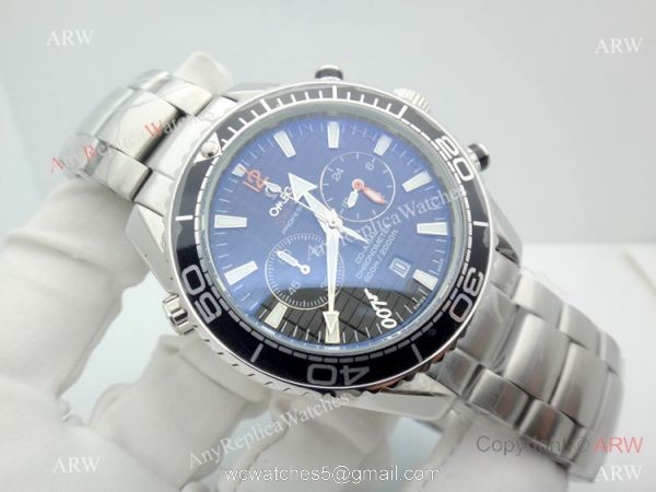 Copy Omega Planet Ocean 007 Chronograph Watch Stainless Steel