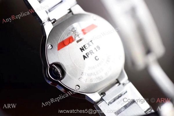 V6 Factory Copy Cartier Ballon Bleu Pink Face 28mm Ladies Watch