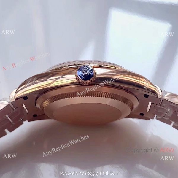 Swiss Replica Rolex DayDate Rose Gold D-Brown Dial Watch EW Factory 3255