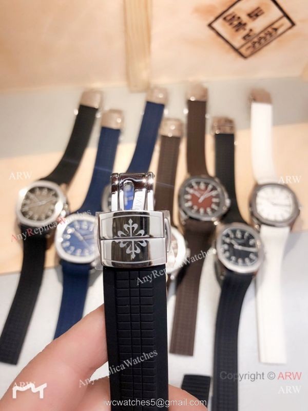 Copy Patek Philippe Geneve Aquanaut 40mm Watches SS Gray Dial Automatic