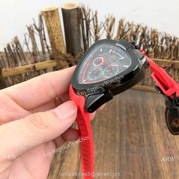 New Replica Lamborghini Spyder Chrono Watches Blue Rubber Strap