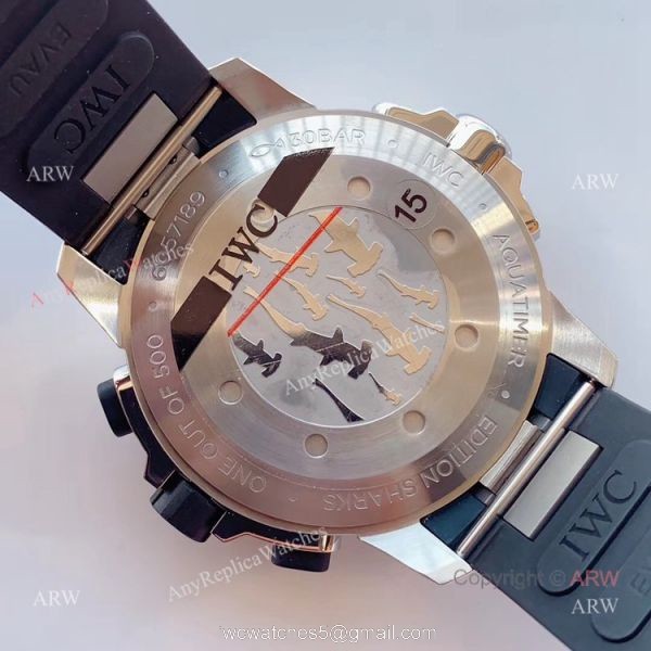 New IWC Aquatimer For Sale Grey Dial With Black Quick Change Rubber Band Swiss Replica Watch