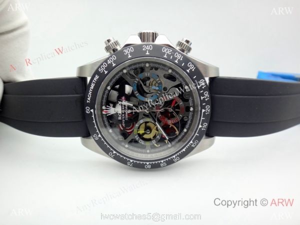 Japan Grade Rolex LA Montoya Chronograph Daytona Rubber Band Watch
