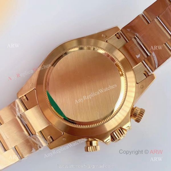 New Black Rolex Daytona Yellow Gold Swiss Replica Watches From Noob Factory