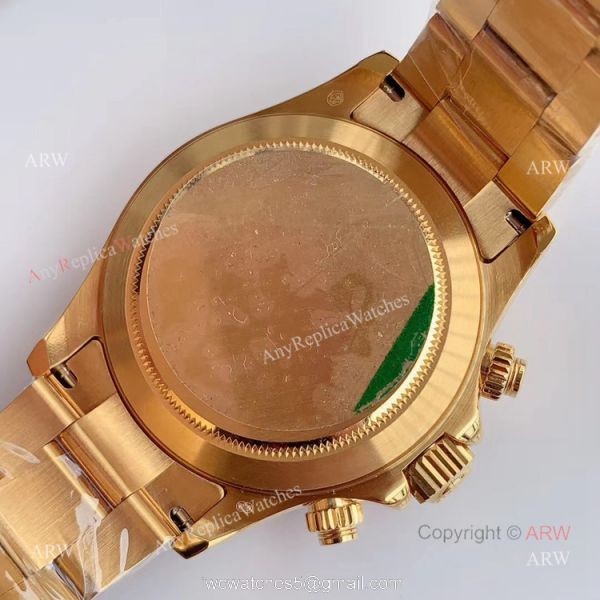 JH Factroy New Gold Rolex Daytona Rainbow Diamonds Watch Replica Swiss Cal 4130