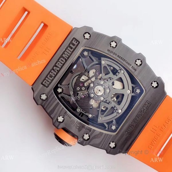 KV Factory New Replica Richard Mille Orange Watch RM035-02 For Men