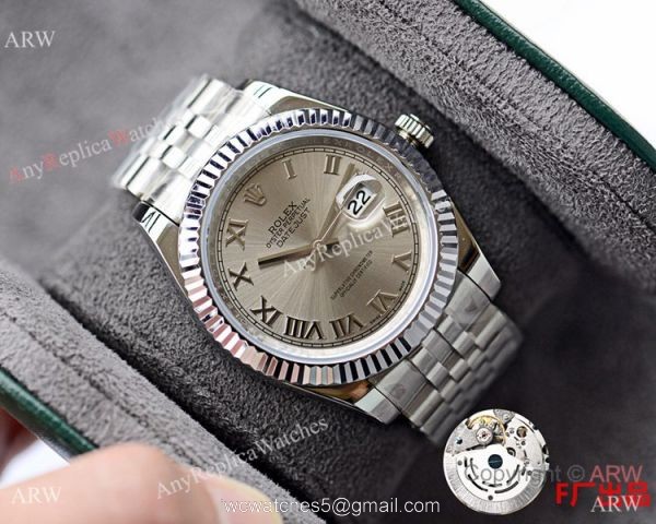 NEW UPGRADED Copy Rolex Datejust DJII 41mm Watches Stainless Steel Presidential Band Gray Dial