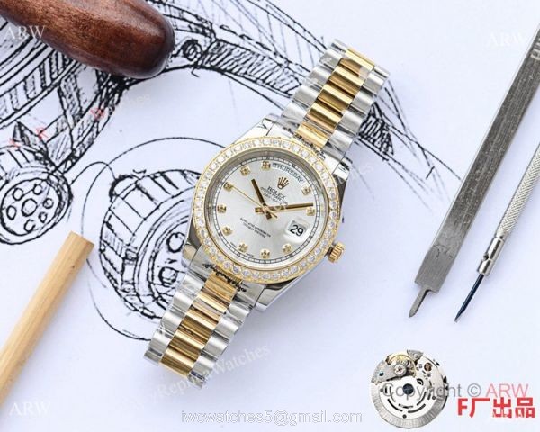 NEW UPGRADED Fake Rolex Presidential DayDate II 2-Tone Watches DJII 41mm