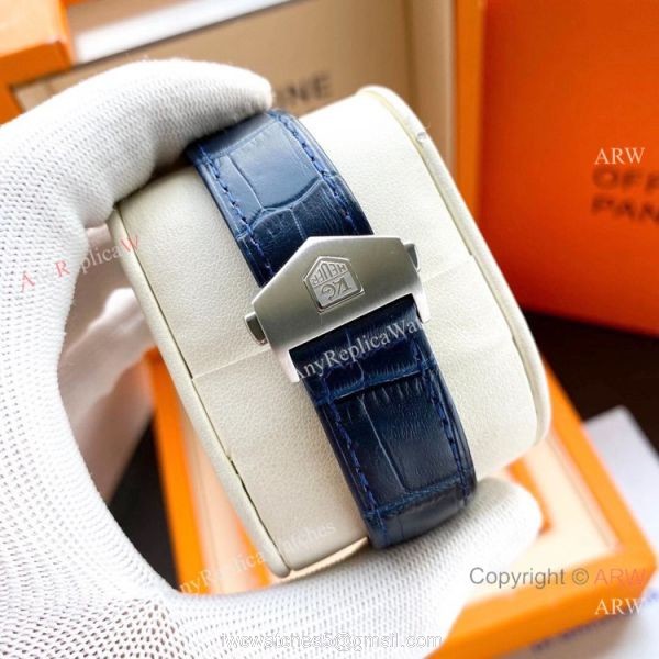 Buy Replica Tag Heuer Carrera Blue Dial Leather Strap Watches