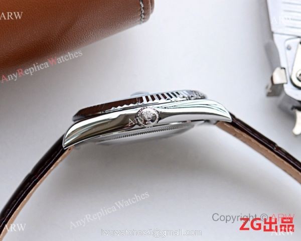 NEW UPGRADED Copy Rolex Datejust II Watch 41mm Diamond Markers Leather Strap