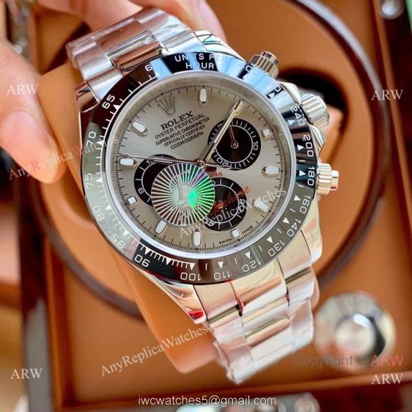 Rolex Daytona Blue Dial Replica Black Ceramic Bezel Watch 40mm Men