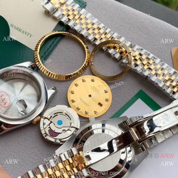 Upgraded Copy Rolex Jubilee Rose Gold Datejust II Watches Green Roman 40mm