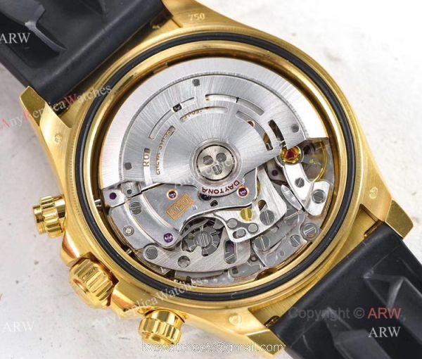 1:1 Noob Factory V3 Rolex Paul Newman Daytona Rubber Strap Yellow Gold Watch