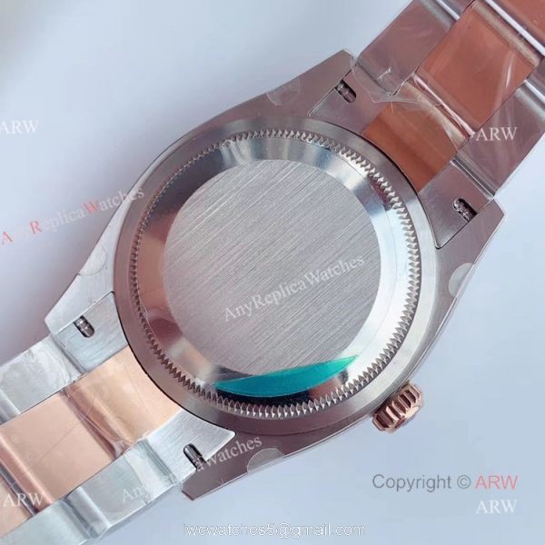 EW Factory Swiss Copy Rolex Datejust Rose Gold Dial Diamond Watch 36mm