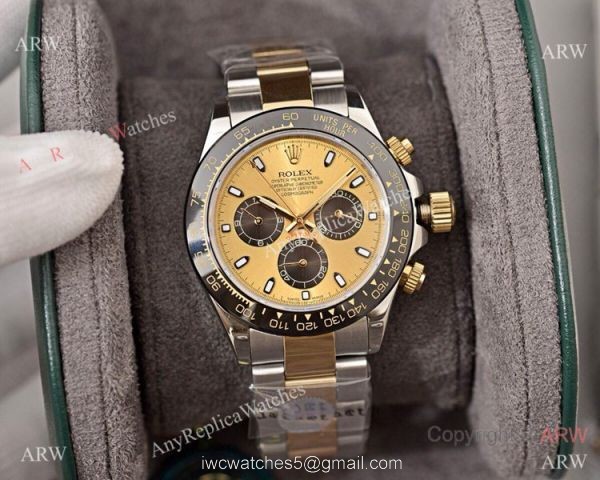 Rolex Cosmograph Daytona 2 Tone Black Ceramic Watch 40mm