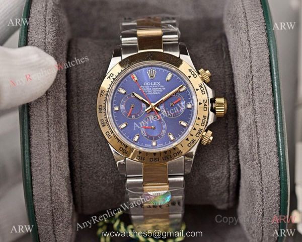 Two Tone Rolex Daytona Blue Dial Replica Replica Watch 40mm