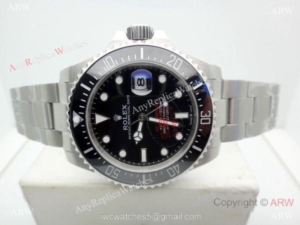 NEW UPGRADED Rolex Sea-Dweller 43MM Watch SS Black Ceramic Bezel