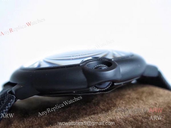 TW Factory Faux Cartier Ballon Bleu 42mm All Black Watch With Red Markers
