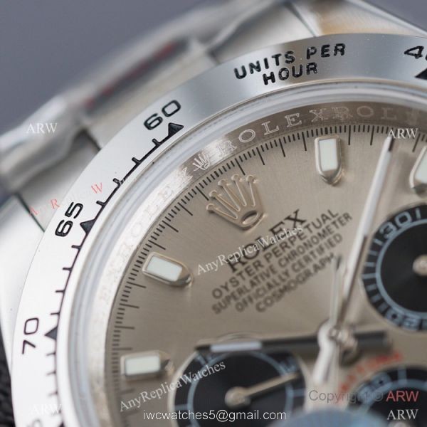 Swiss Quality Copy Rolex Comograph Daytona 40 Watch Ceramic Bezel Rhodium Grey Dial