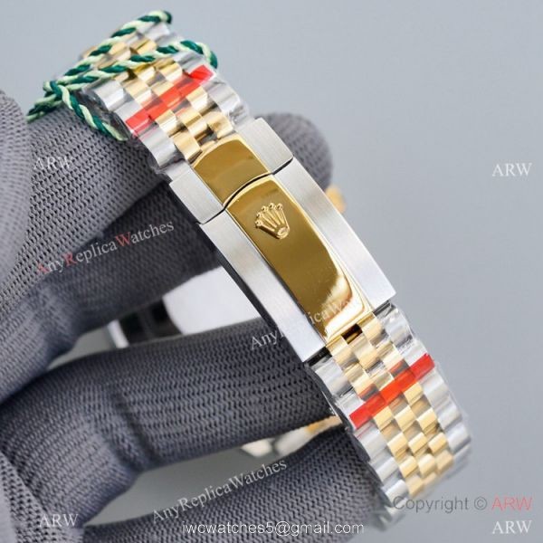 Swiss Quality Rolex Datejust ii 41mm Cherry red Dial Diamond Markers Jubilee Watch