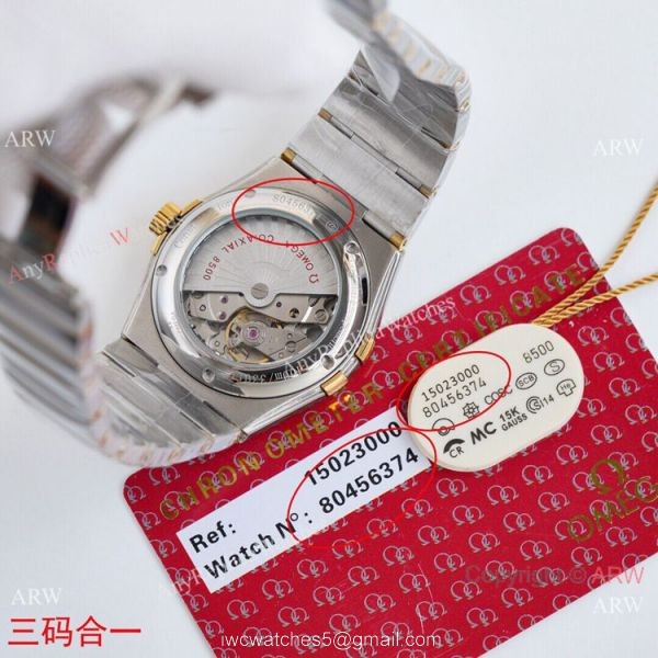 Swiss Quality Omega Constellation Double Eagle Couple Watch 2-Tone Rose Gold Diamond Bezel