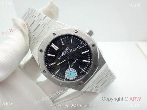 ZF Factory Audemars Piguet Royal Oak Swiss 9015 Watch 41mm Black Dial Stainless Steel