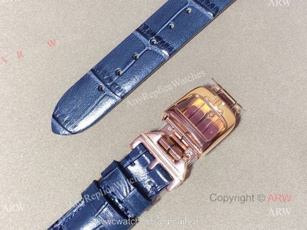 New Replica Jaeger-Lecoultre Rendez-Vous Moon Serenity Rose Gold Blue Dial Diamond Watch 36mm