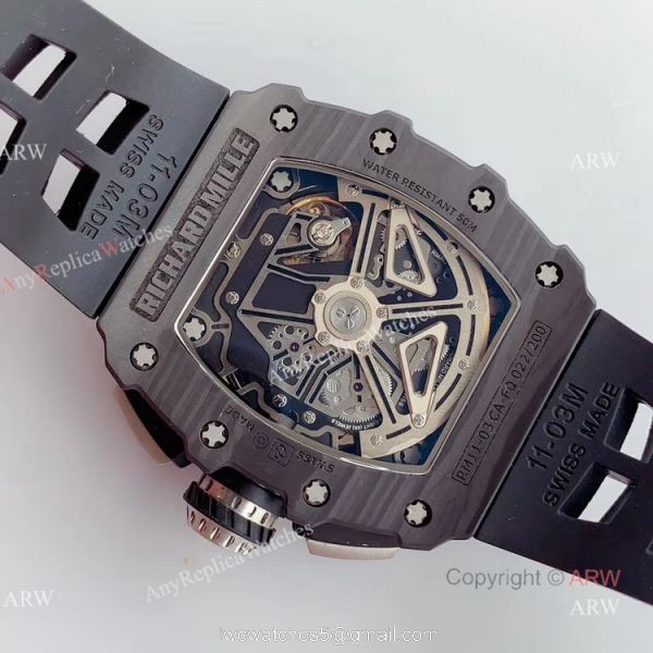 V2 NEW UPGRADED KV Factory Best Fake Richard Mille RM011 Carbon Case Chrono Automatic Watch
