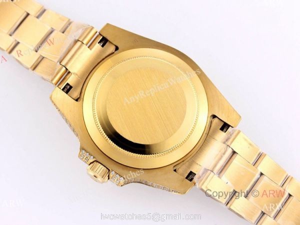 Arabic Dial Rolex Diamond Watch Gold Rolex Submariner 116610 Replica Watches