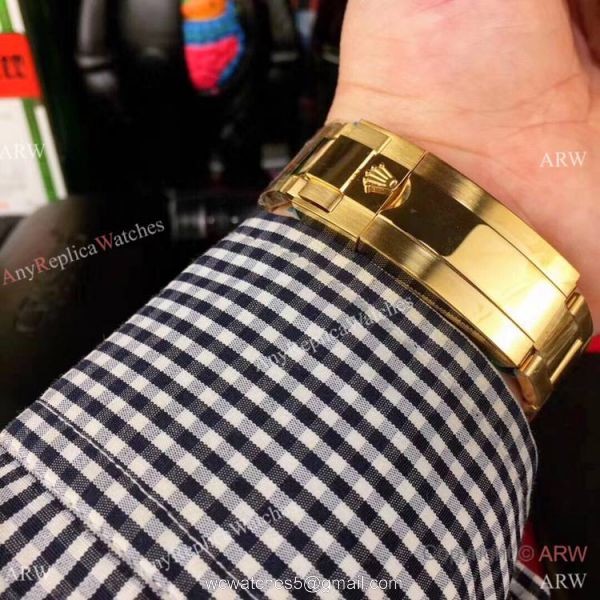 Rolex GMT-Master II Yellow Gold Diamond Case Watch New Replica