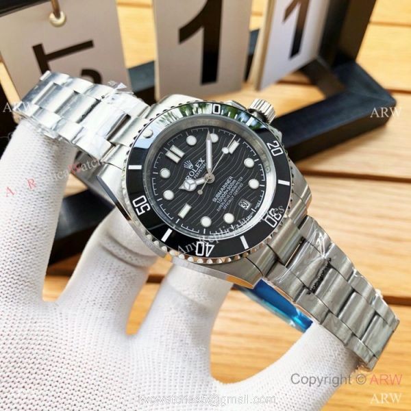 Rolex Submariner Date Copy Watches Two Tone Black Ceramic Bezel 40mm