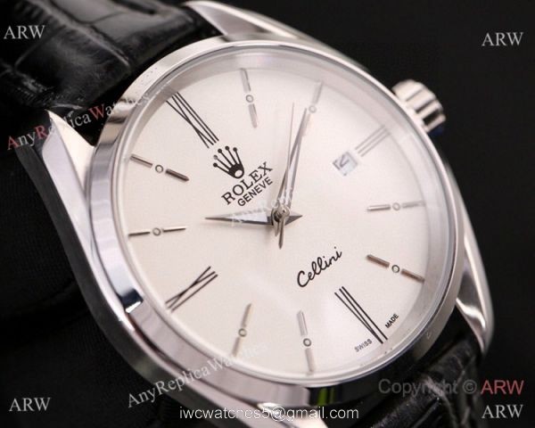 New Replica Rolex Geneve Cellini Men Watch White Dial Black Dial