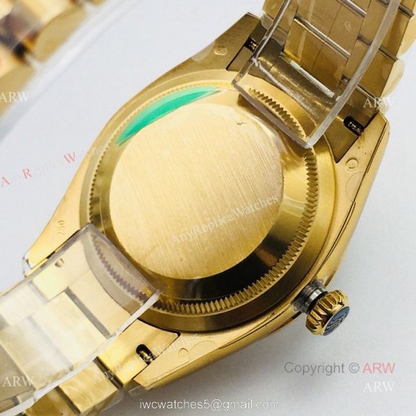 (EWF ) Rolex Day Date President Replica Watch All Gold Diamond Bezel 36mm ETA3255