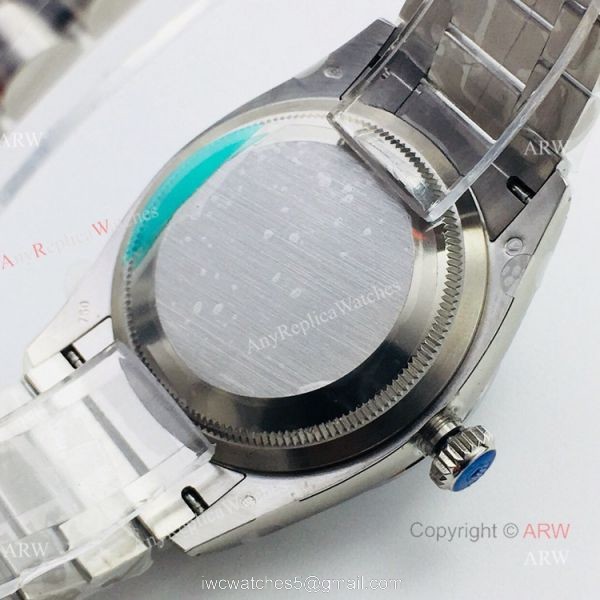 (EWF ) Rolex Day Date President Replica Watch Ss Silver Dial Diamond Bezel 36mm