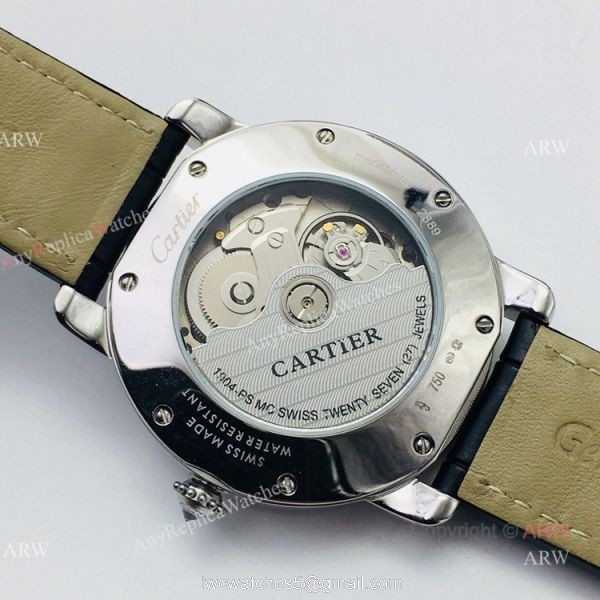 (EGF) New Replica Ronde De Cartier Stainless Steel White Dial Diamond Watches