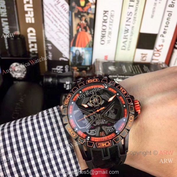 Copy Roger Dubuis Excalibur Lamborghini Huracan Extra Large Face Mens Watches