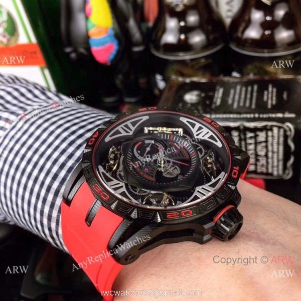 Copy Roger Dubuis Excalibur Quatuor All Black Automatic Watches