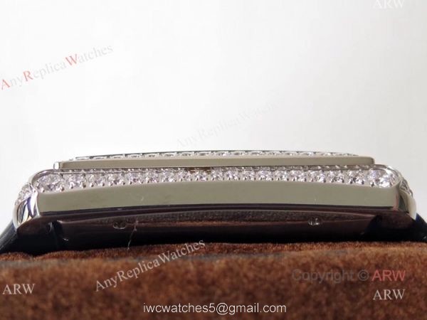 Swiss Replica Piaget Emperador Silver Diamond Watch For Men